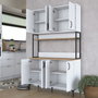 Hanah Home Armario Multiusos Nogal y Blanco